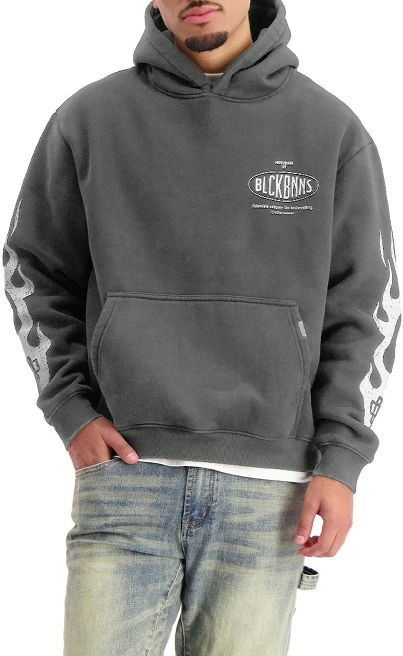 Black Bananas Mono Flame Hoodie Zwart