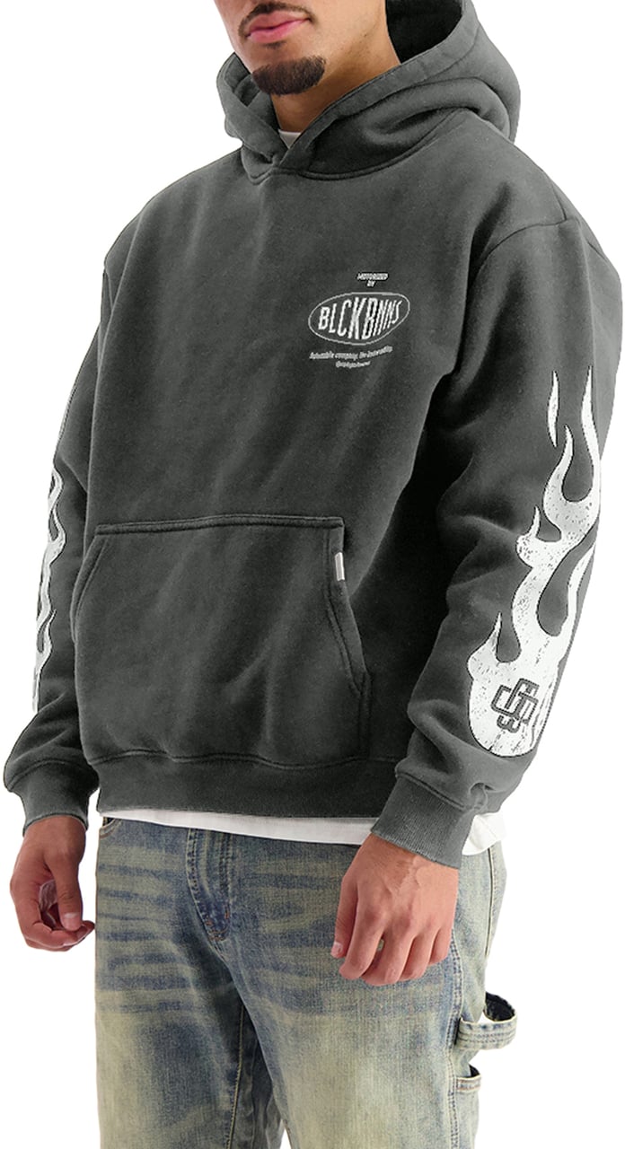 Black Bananas Mono Flame Hoodie Zwart