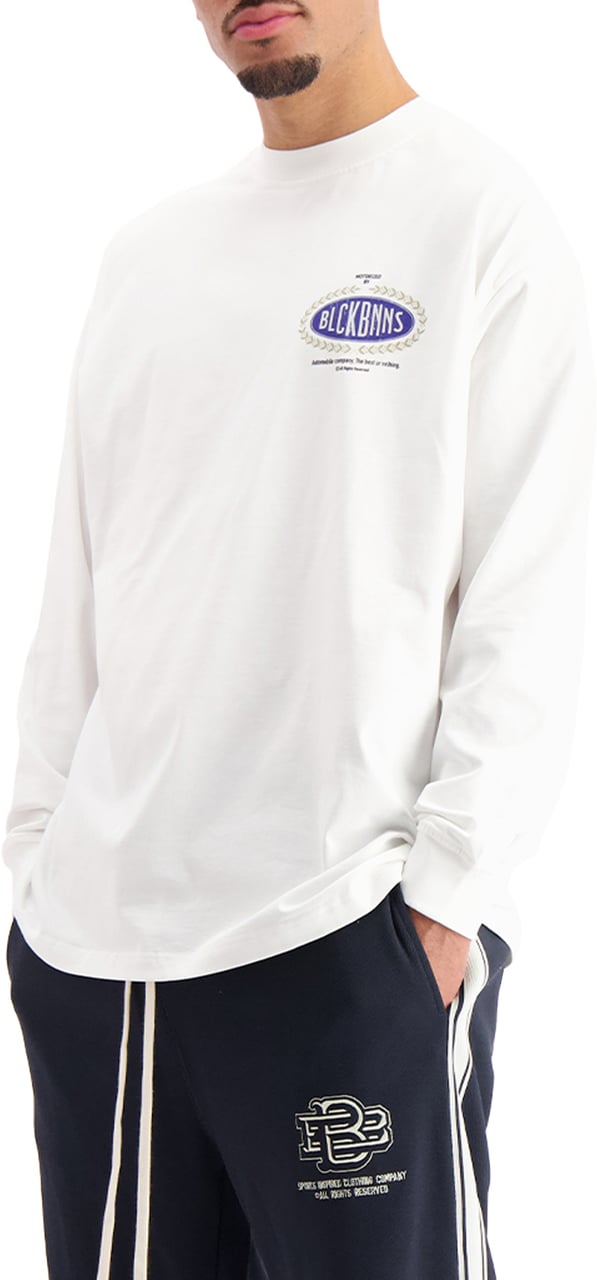 Black Bananas Automobile Longsleeve T-shirt Wit
