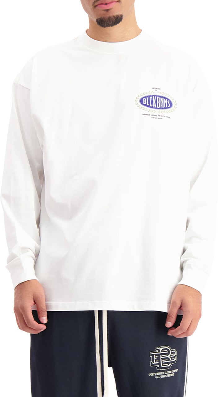 Black Bananas Automobile Longsleeve T-shirt Wit