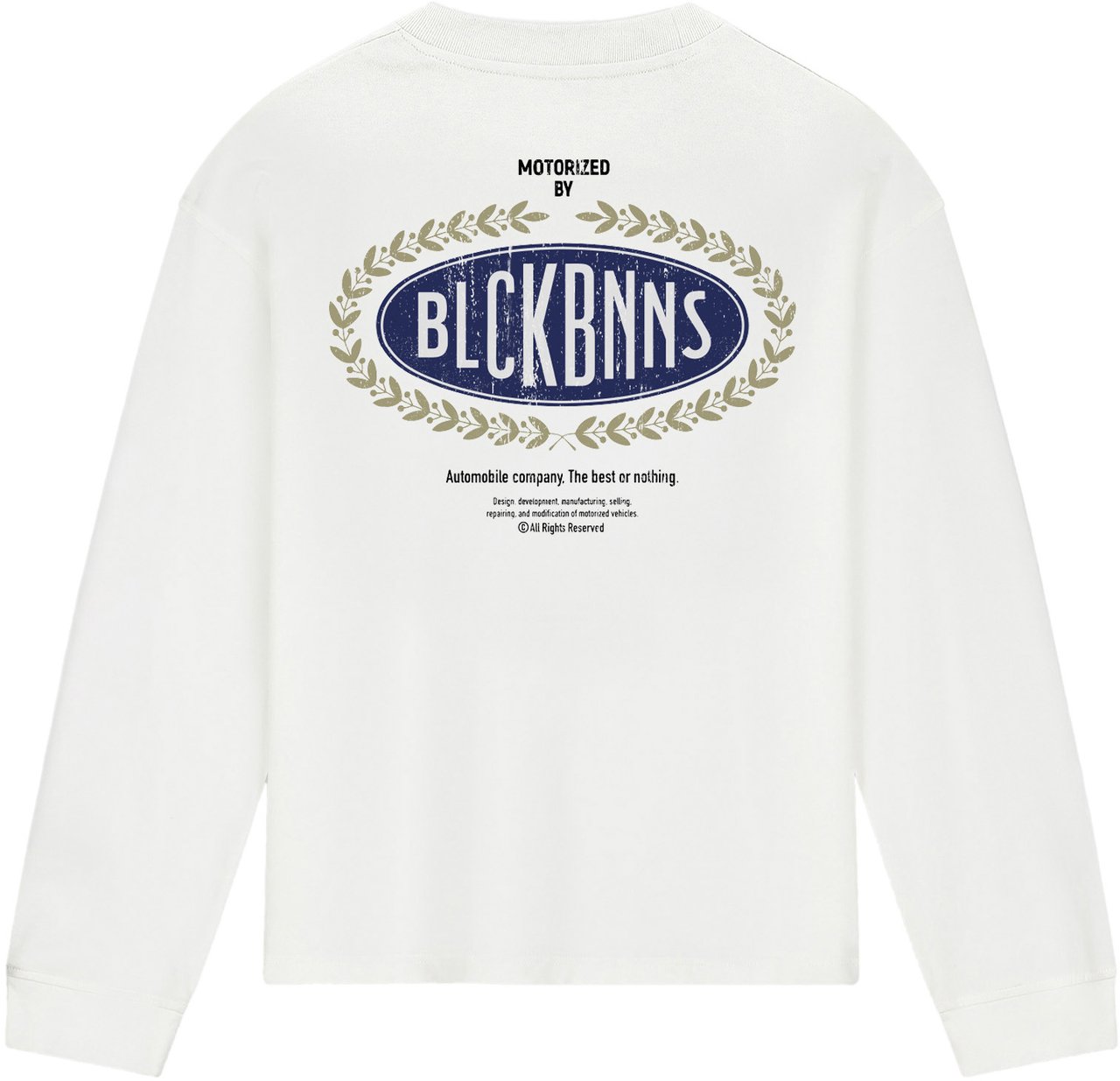 Black Bananas Automobile Longsleeve T-shirt Wit