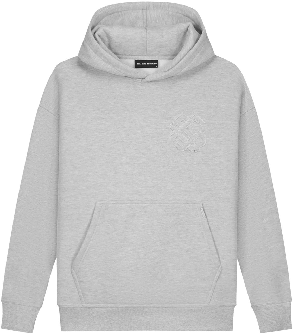 Black Bananas Ripped Monogram Hoodie Grijs