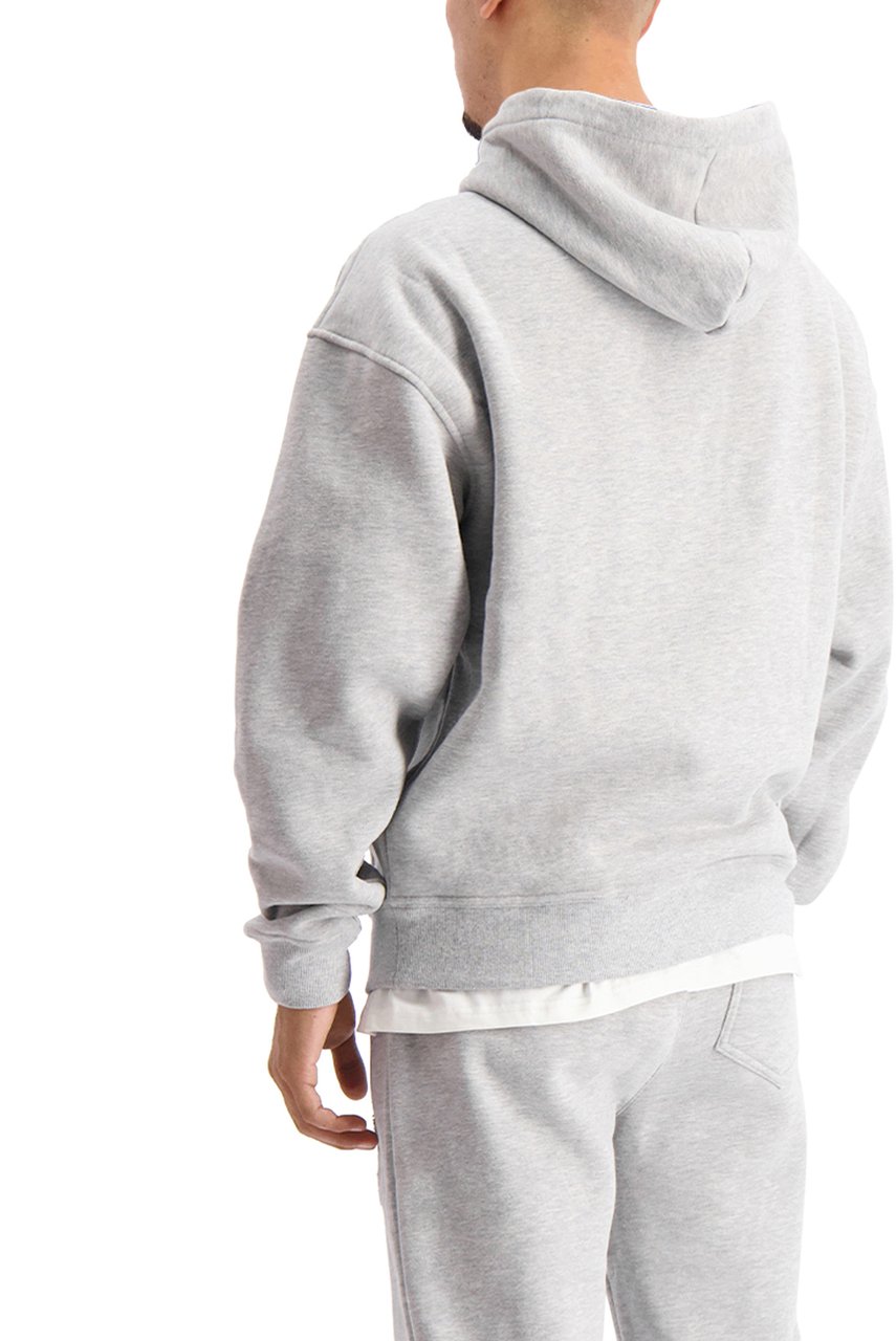 Black Bananas Ripped Monogram Hoodie Grijs