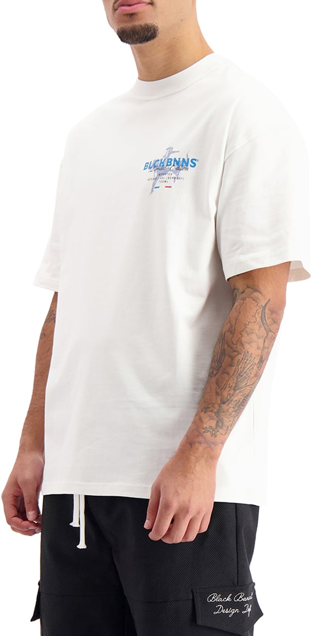 Black Bananas Liquid T-shirt Wit