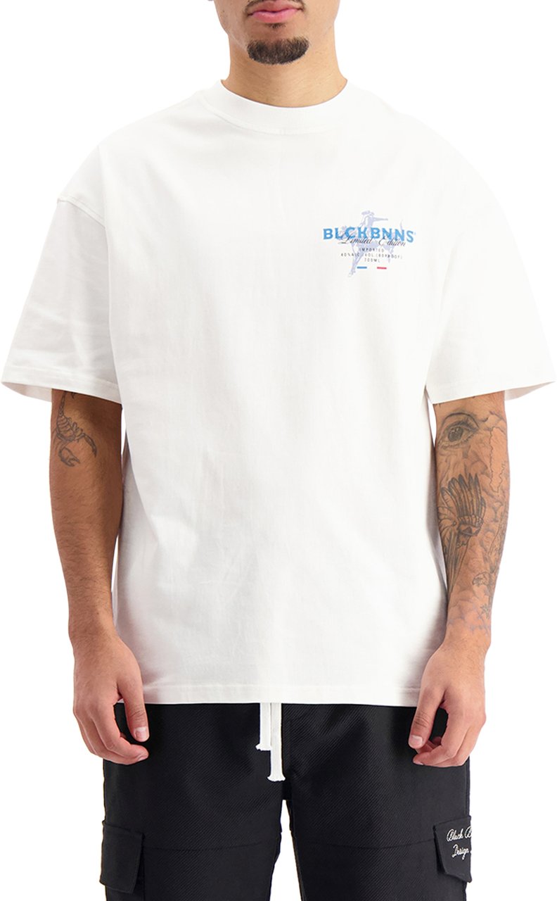 Black Bananas Liquid T-shirt Wit