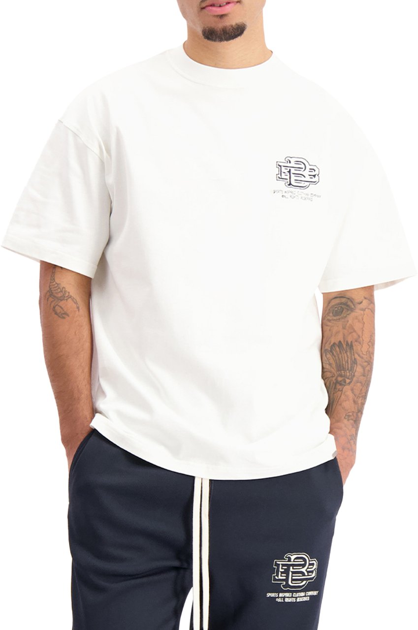 Black Bananas Monogram T-shirt Wit