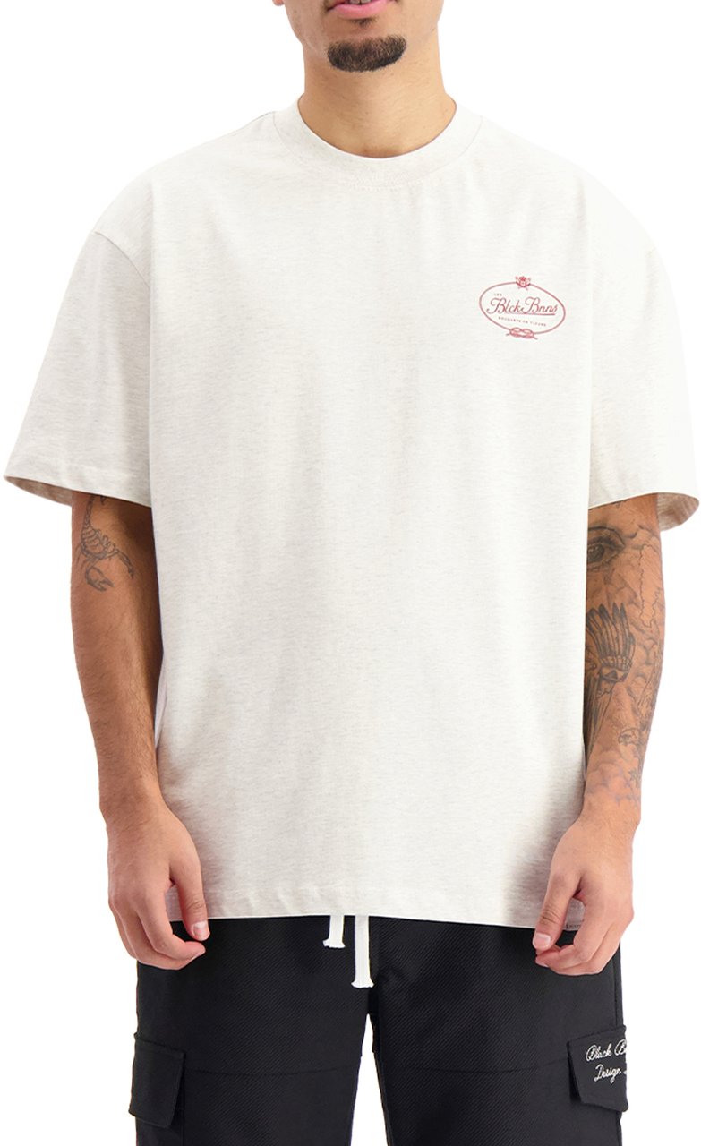 Black Bananas Les Fleurs T-shirt Beige