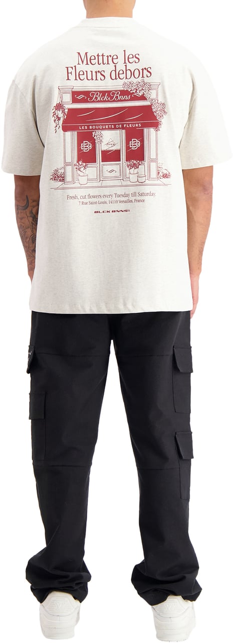 Black Bananas Les Fleurs T-shirt Beige