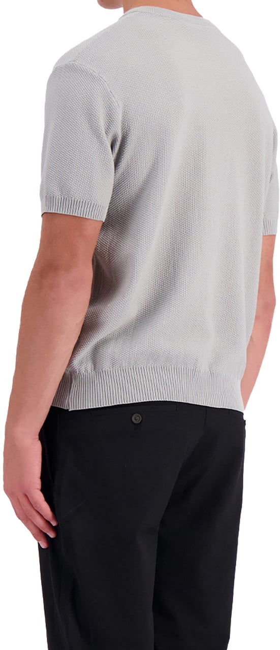 Black Bananas Wafle Knit Henley Grijs