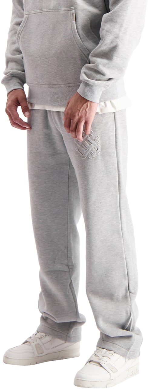 Black Bananas Ripped Monogram Sweatpants Grijs