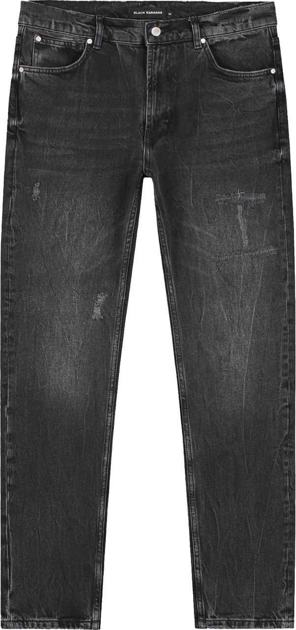 Black Bananas DESTROYED DENIM Zwart