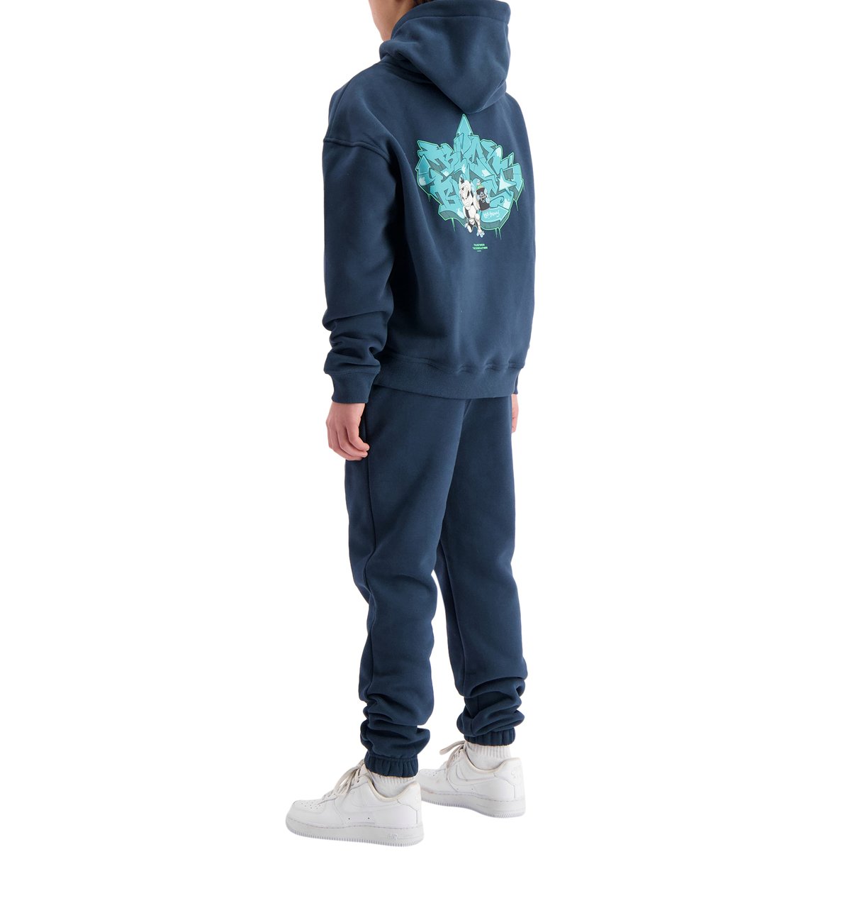 Black Bananas Kids Sprayed Hoodie Blauw