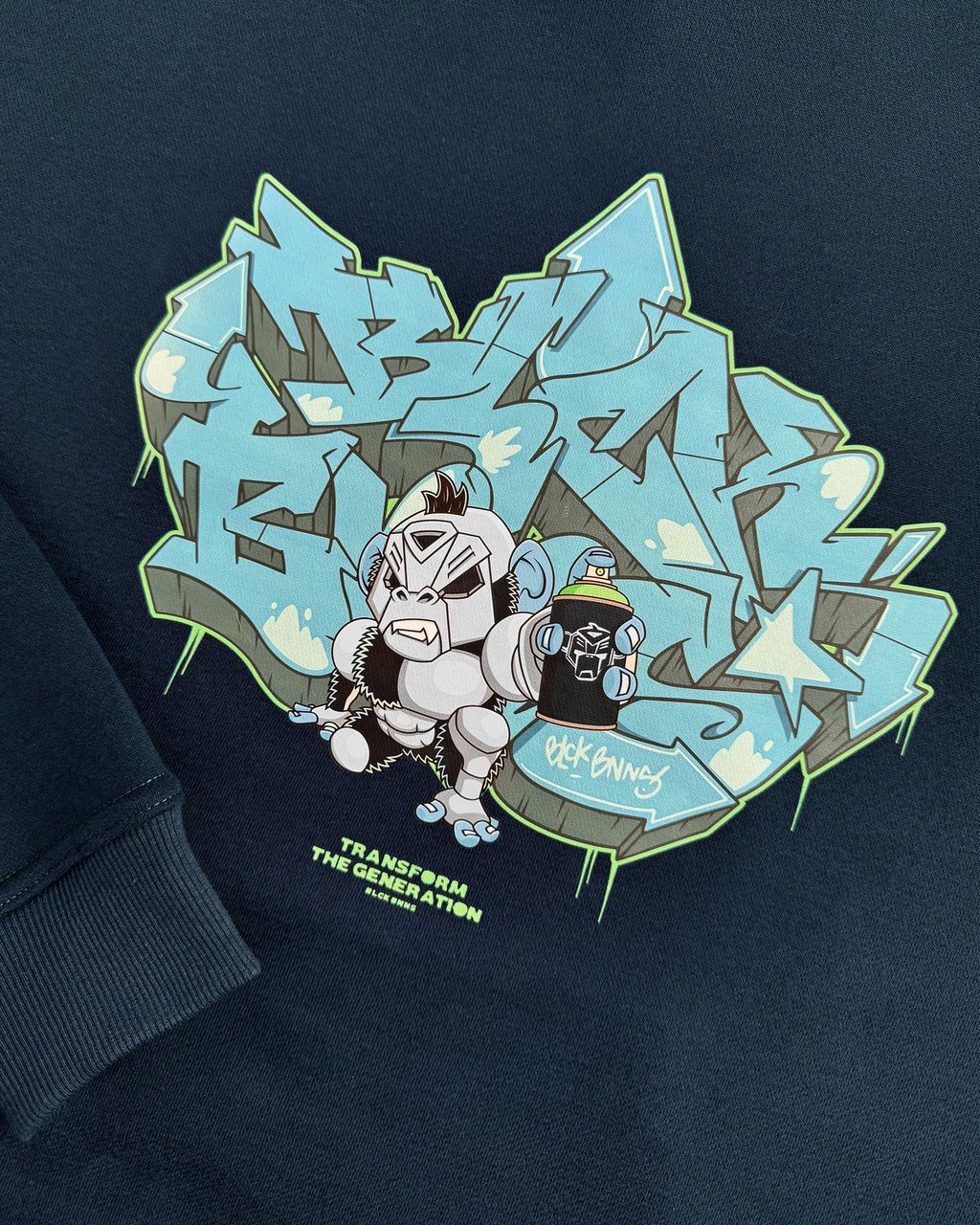 Black Bananas Kids Sprayed Hoodie Blauw