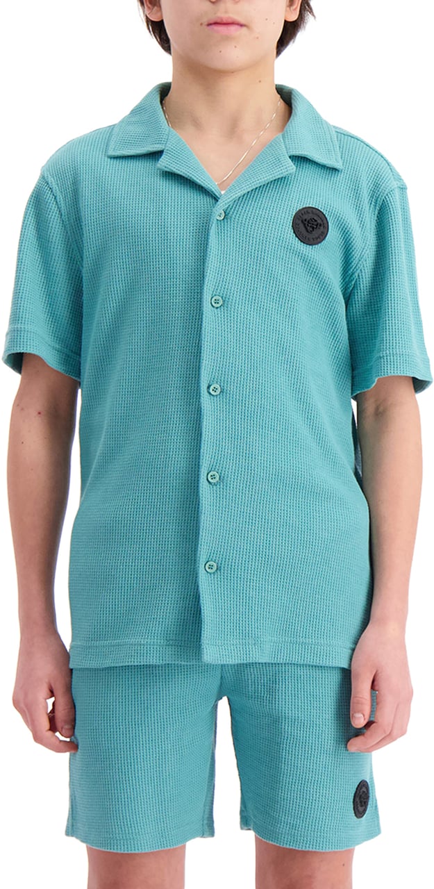 Black Bananas Kids Waffle Shirt Groen