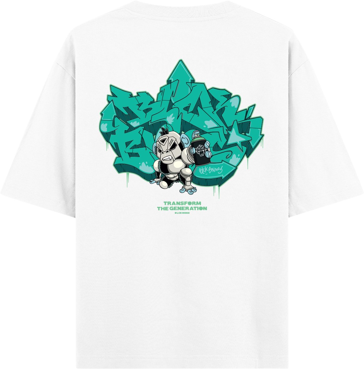 Black Bananas Kids Sprayed T-shirt Wit