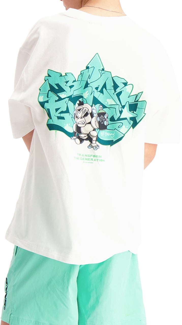 Black Bananas Kids Sprayed T-shirt Wit