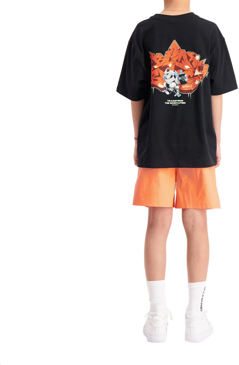 Black Bananas Kids Sprayed T-shirt Zwart