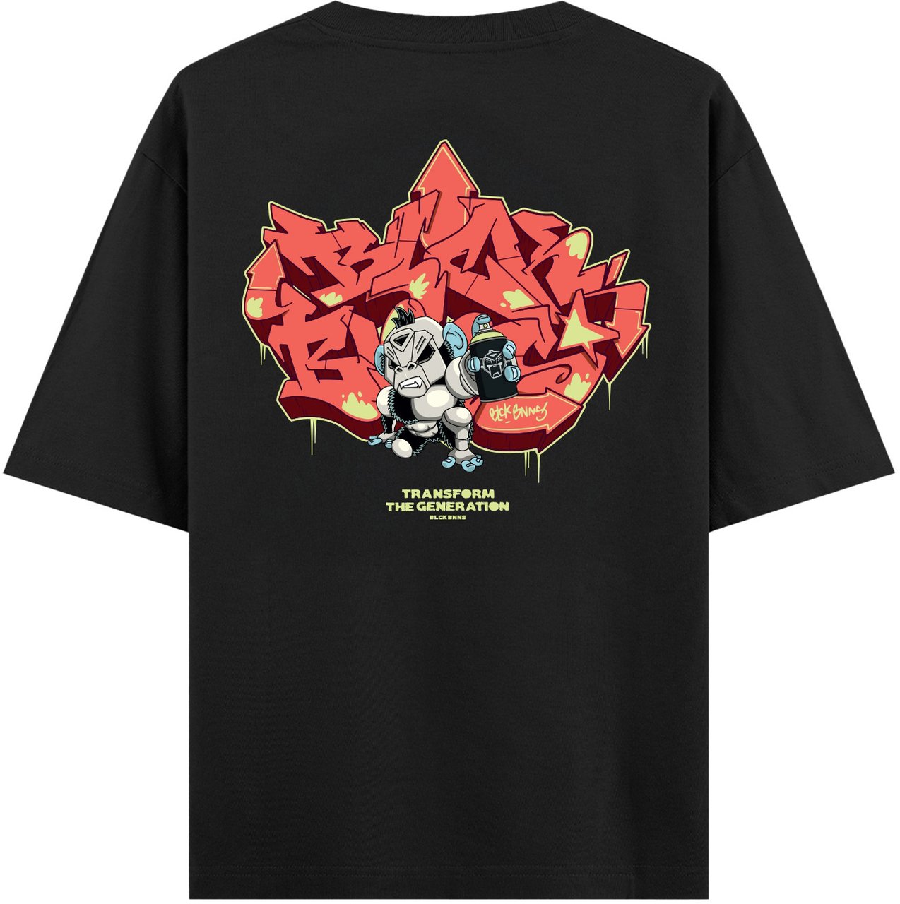 Black Bananas Kids Sprayed T-shirt Zwart