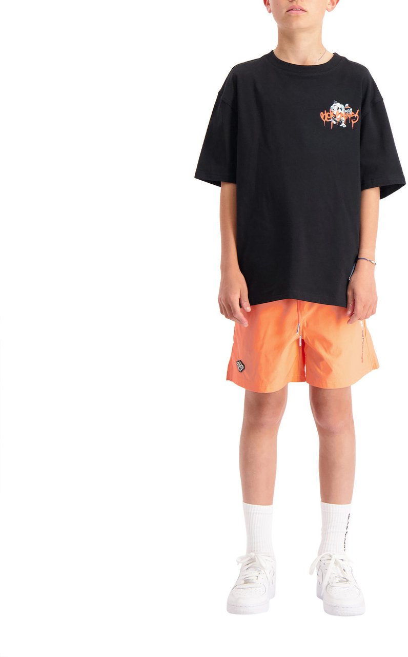 Black Bananas Kids Sprayed T-shirt Zwart