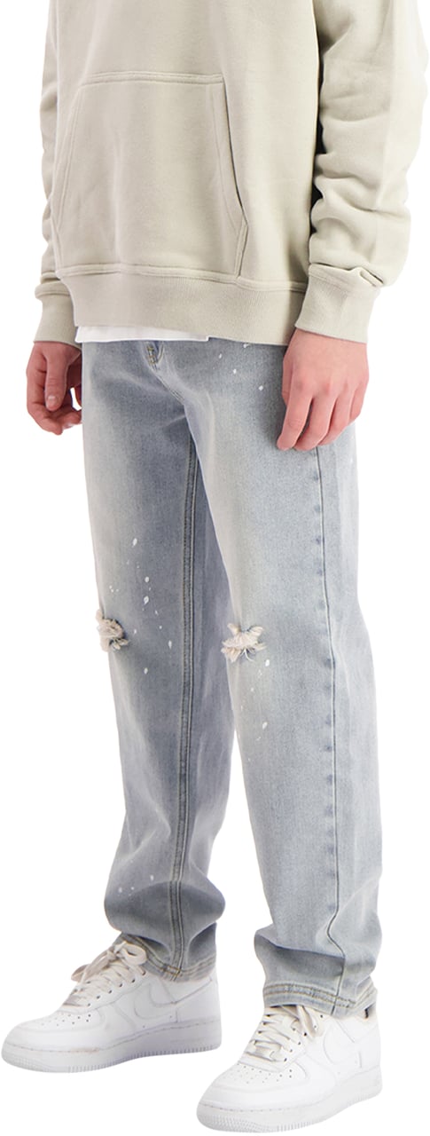 Black Bananas Kids Straight Fit Painter Denim Blauw