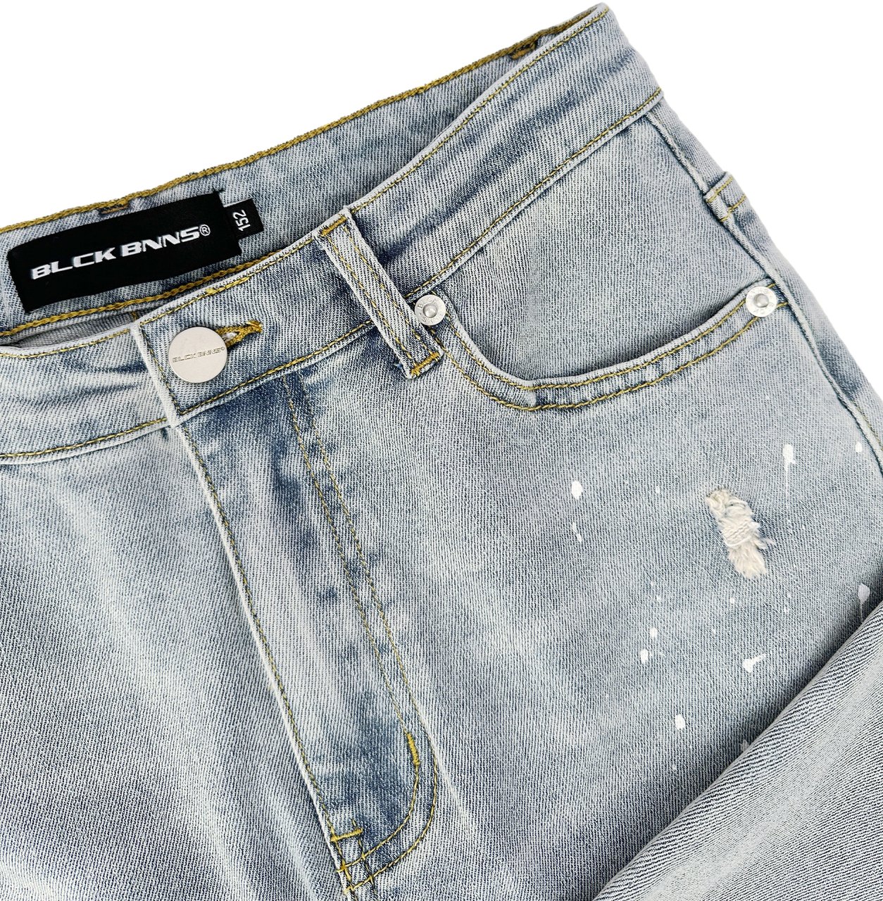 Black Bananas Kids Straight Fit Painter Denim Blauw