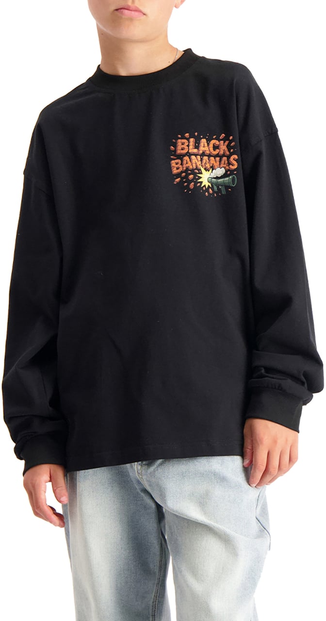 Black Bananas Kids Explode Longsleeve Zwart