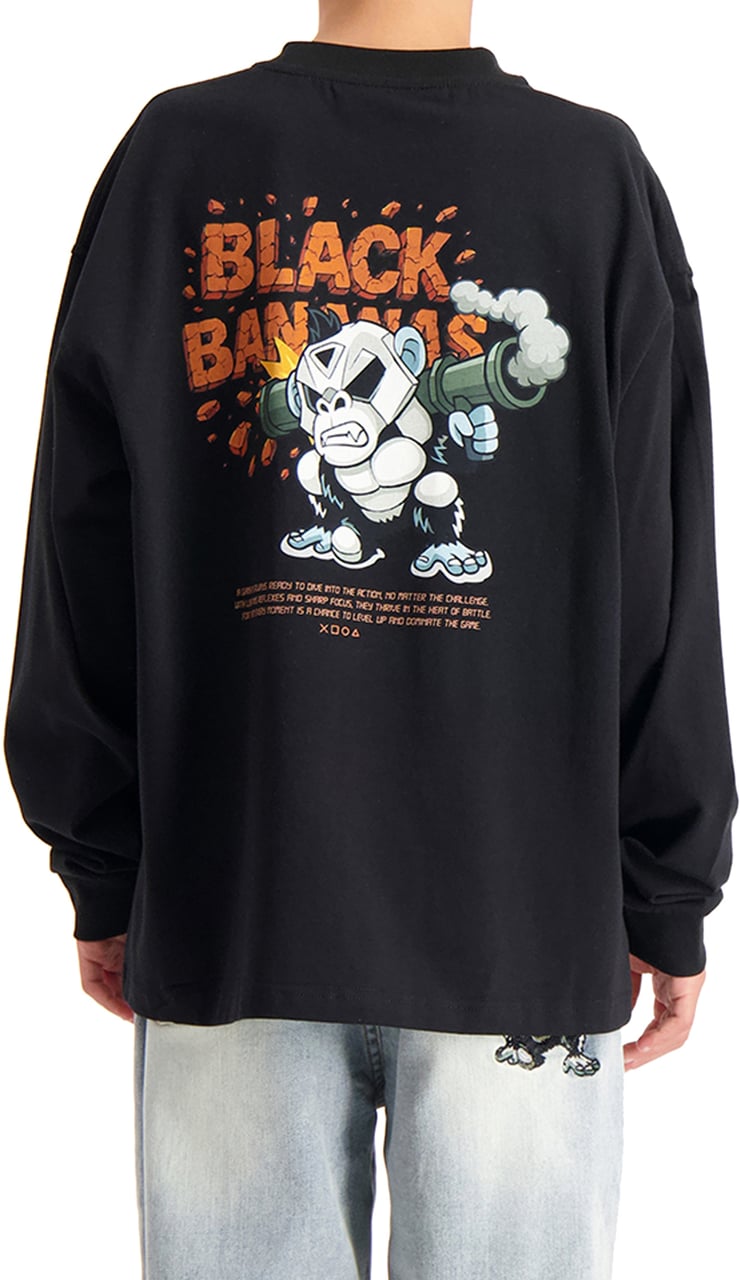 Black Bananas Kids Explode Longsleeve Zwart