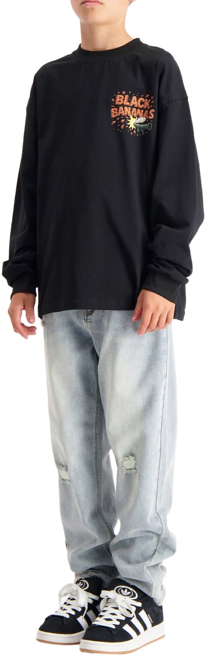 Black Bananas Kids Explode Longsleeve Zwart