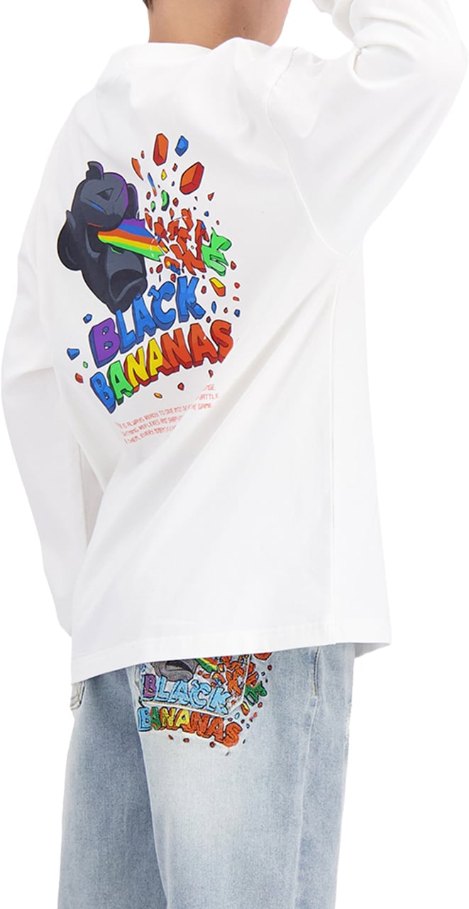 Black Bananas Kids Laser Longsleeve Wit