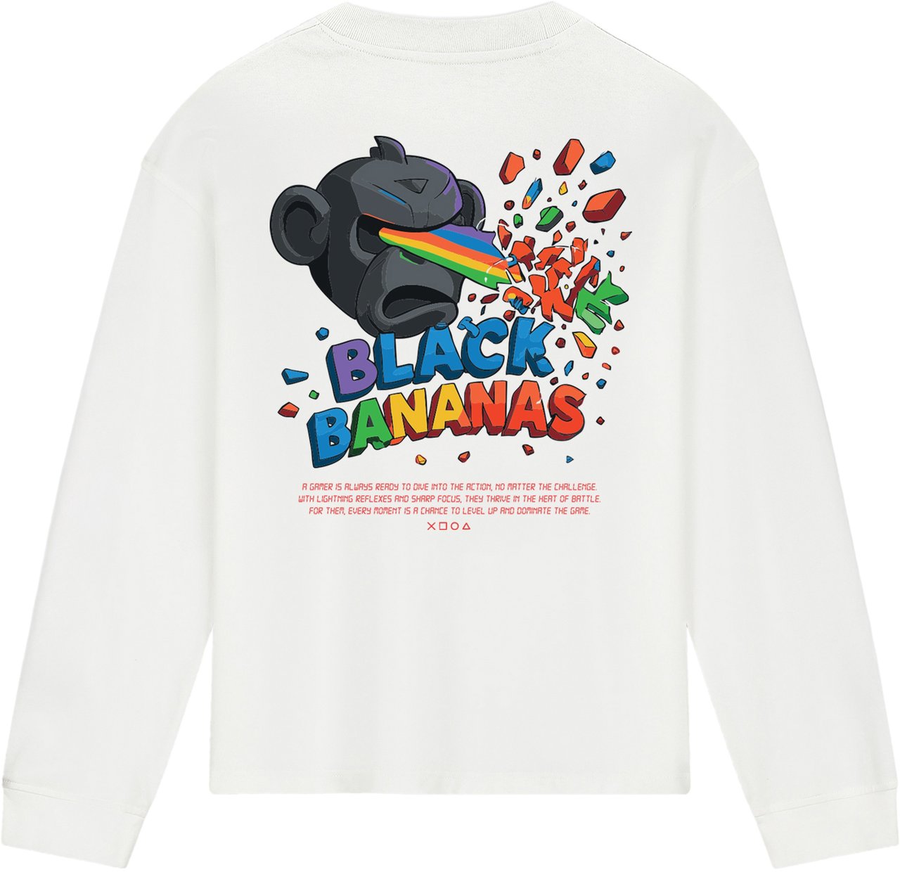 Black Bananas Kids Laser Longsleeve Wit