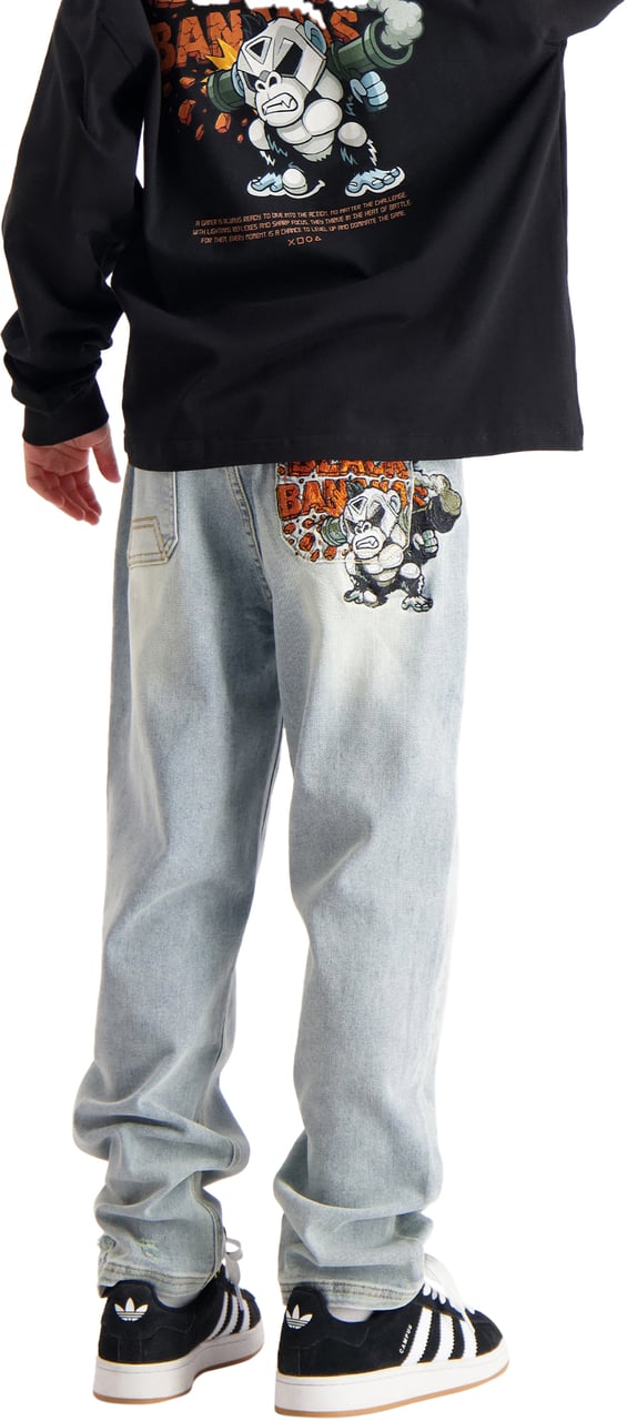 Black Bananas Kids Explode Denim Blauw