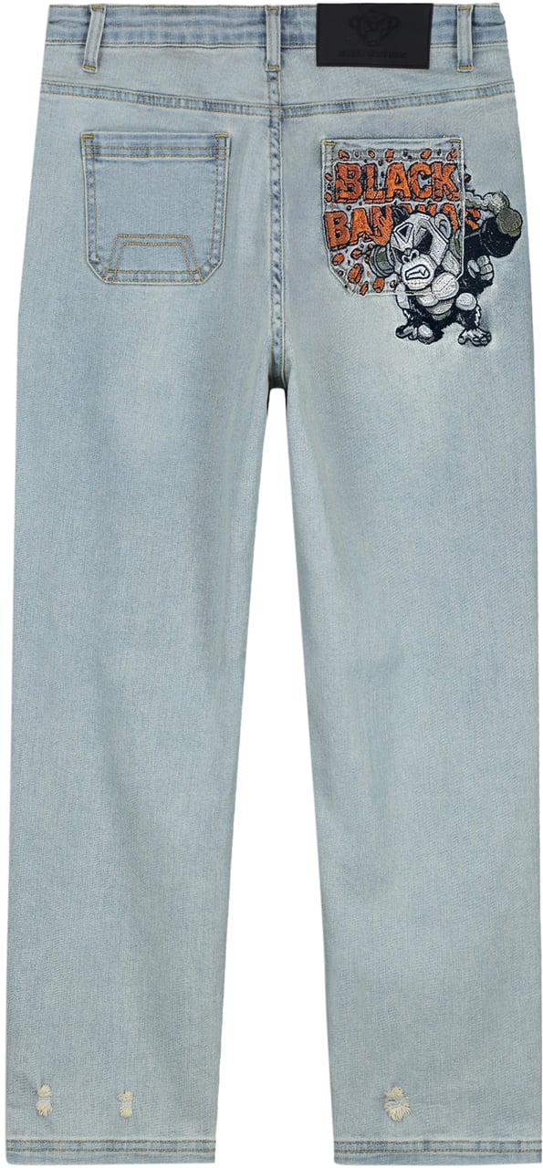Black Bananas Kids Explode Denim Blauw