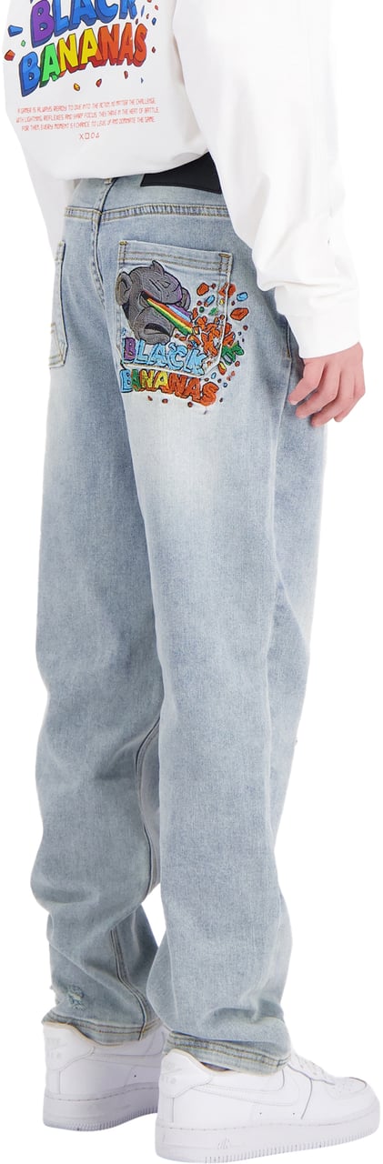 Black Bananas Kids Laser Denim Blauw