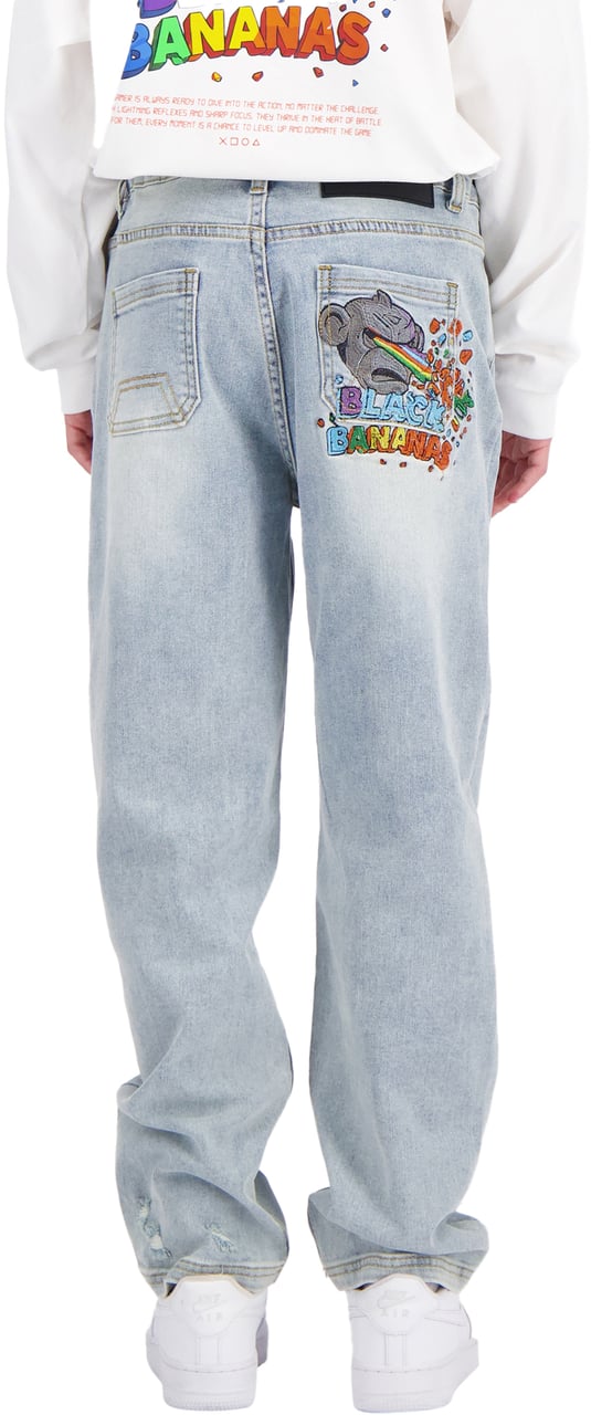 Black Bananas Kids Laser Denim Blauw
