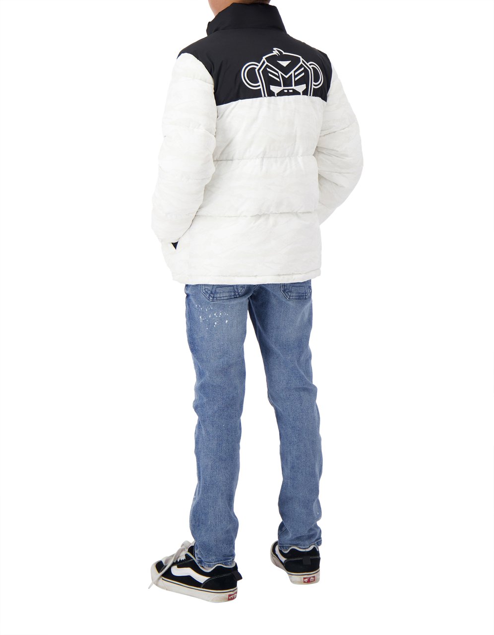 Black Bananas Jr. Peek Freeze Puffer Jacket Wit