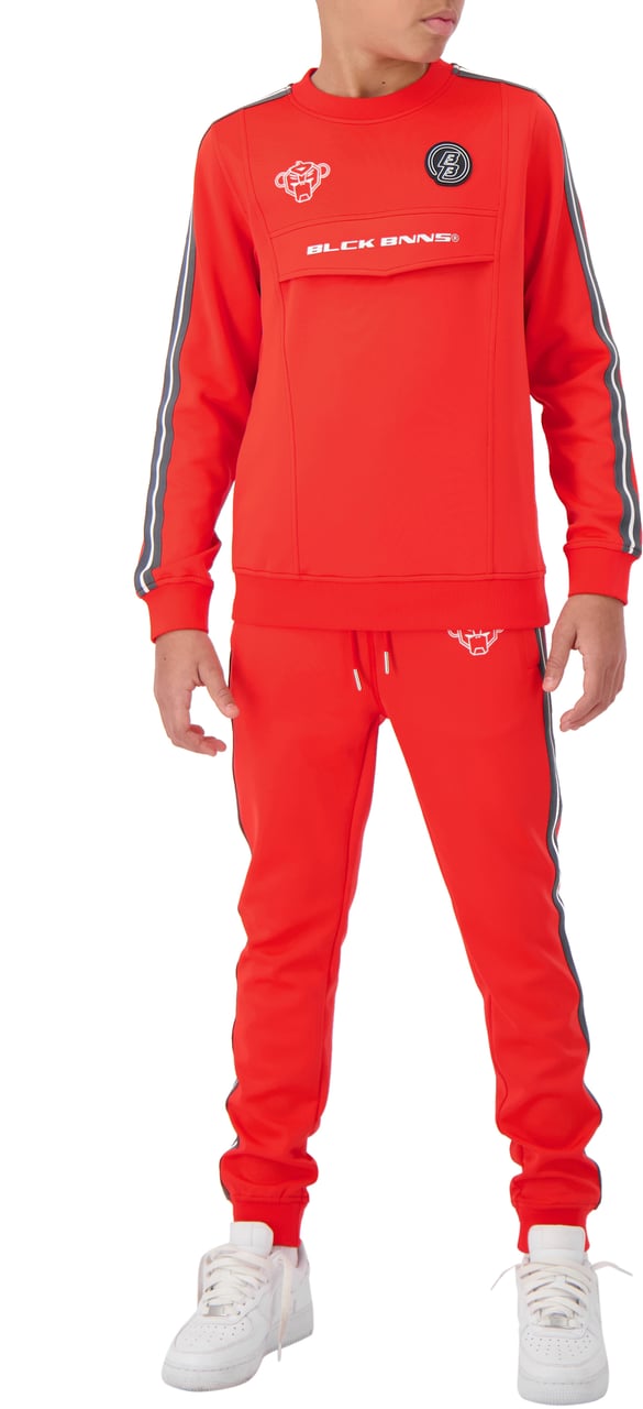 Black Bananas Jr. Taped Anorak Tracktop Rood