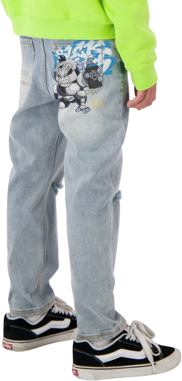 Black Bananas Jr. Graffiti 3d Denim Blauw