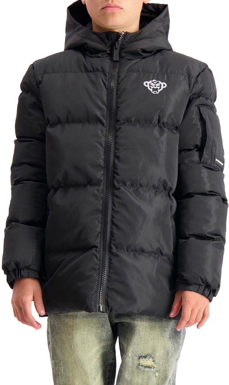 Black Bananas Kids Convoy Puffer Jacket Zwart