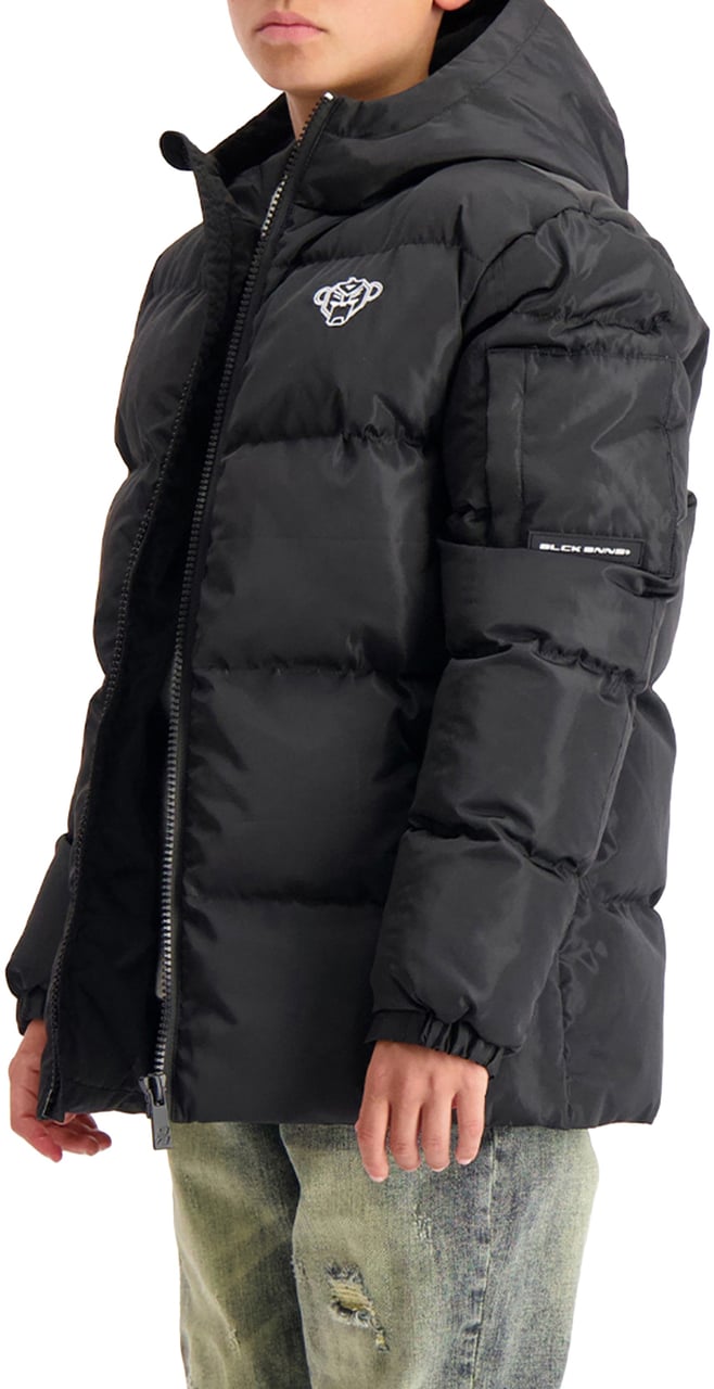 Black Bananas Kids Convoy Puffer Jacket Zwart