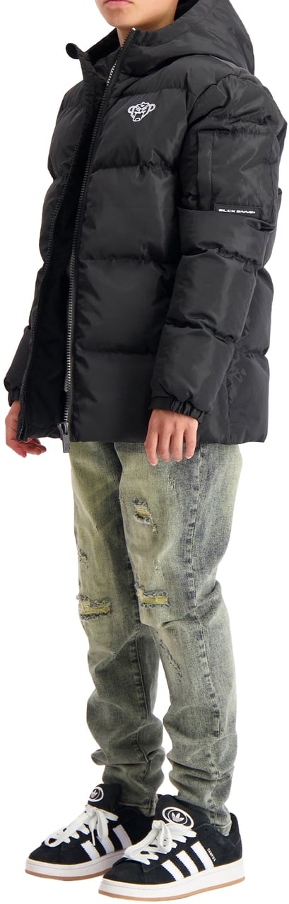 Black Bananas Kids Convoy Puffer Jacket Zwart