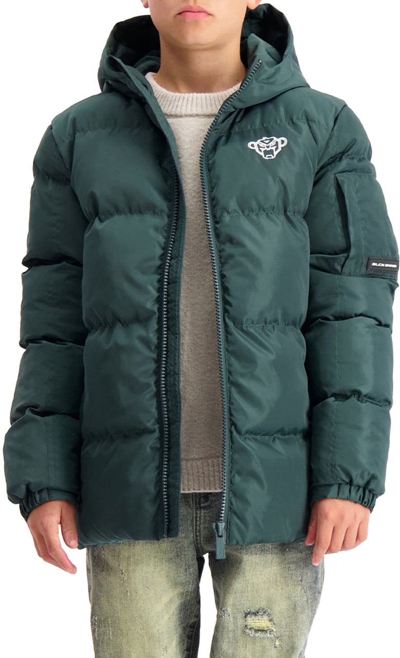 Black Bananas Kids Convoy Puffer Jacket Groen