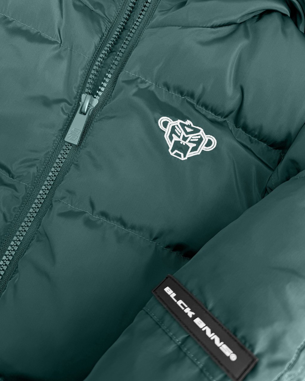 Black Bananas Kids Convoy Puffer Jacket Groen