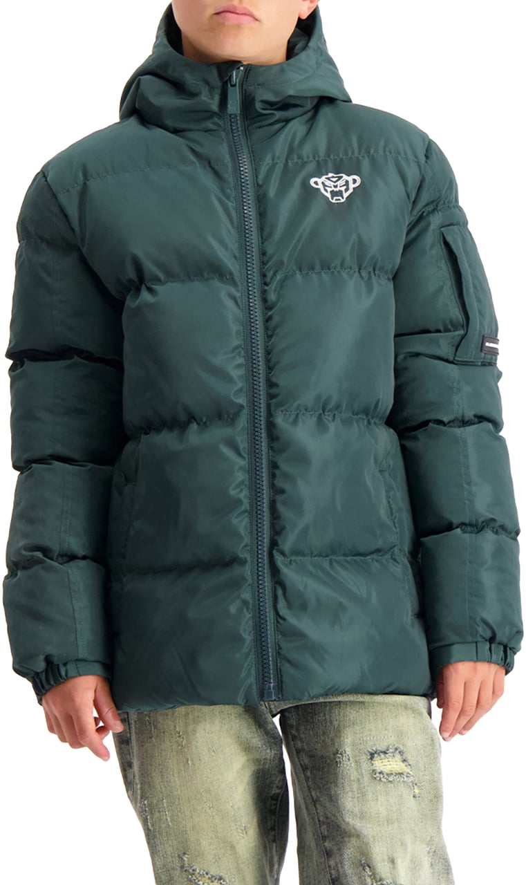 Black Bananas Kids Convoy Puffer Jacket Groen
