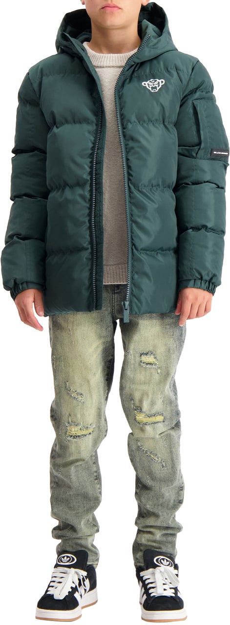 Black Bananas Kids Convoy Puffer Jacket Groen