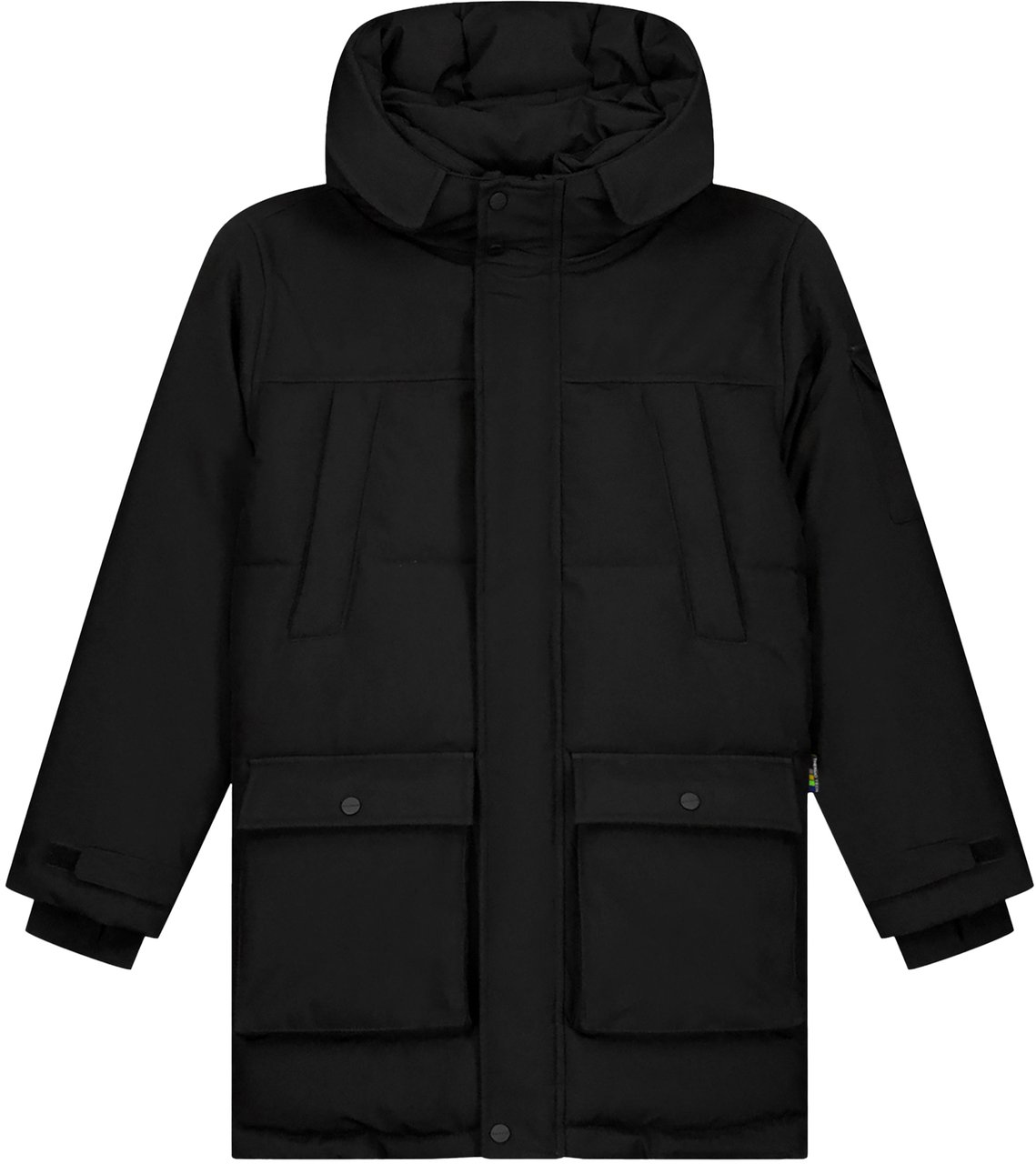 Black Bananas Kids Plate Parka Jacket Zwart