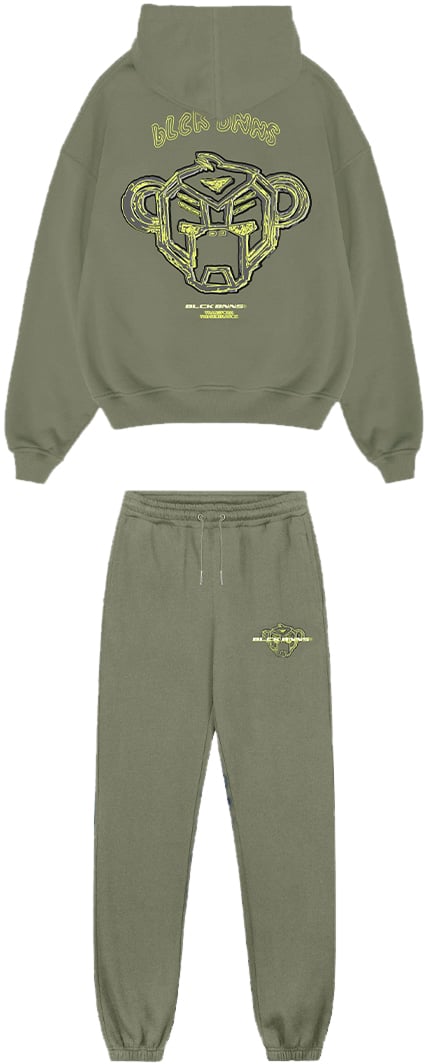Black Bananas Kids Sketch Sweatsuit Groen
