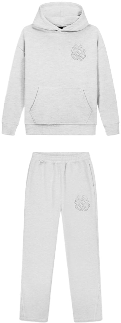 Black Bananas Kids Ripped Monogram Sweatsuit Grijs