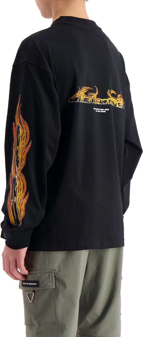 Black Bananas Kids Blaze Longsleeve T-shirt Zwart