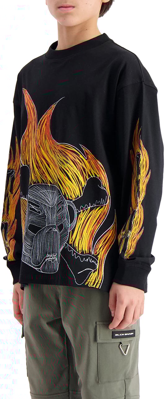 Black Bananas Kids Blaze Longsleeve T-shirt Zwart