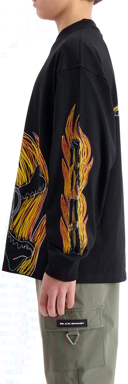 Black Bananas Kids Blaze Longsleeve T-shirt Zwart